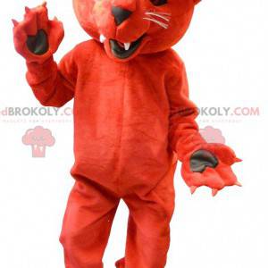 Kæmpe rød tiger maskot - Redbrokoly.com