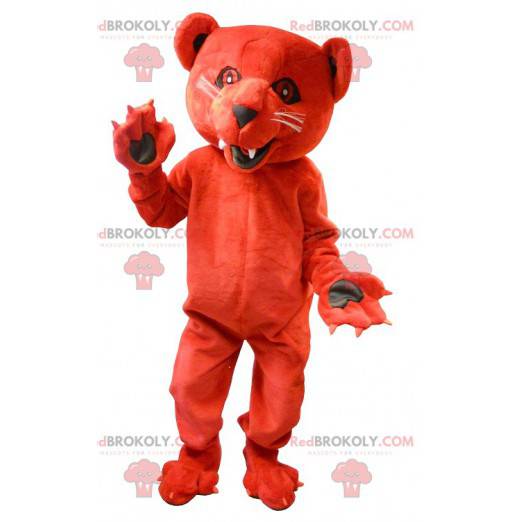 Kæmpe rød tiger maskot - Redbrokoly.com