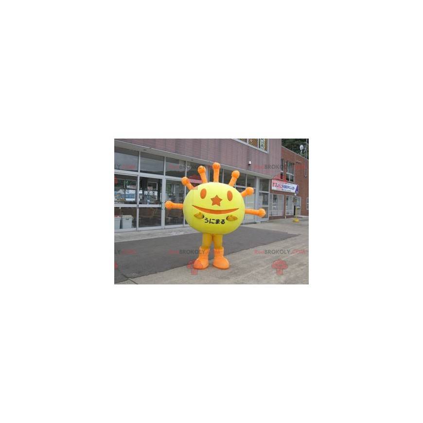 Maskottchen geformt wie eine gelbe und orange Sonne - Maskottchen geformt wie eine gelbe und orange Sonne -