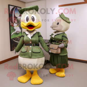 Olive Goose maskot kostume...