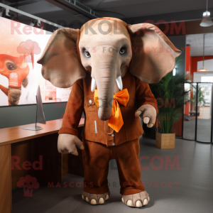 Rust Elephant maskot kostym...