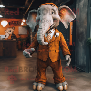 Rust Elephant maskot drakt...
