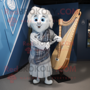 Hvid Celtic Harpe maskot...