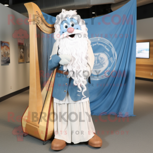 Hvit Celtic Harpe maskot...
