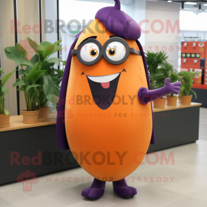 Orange Aubergine maskot...