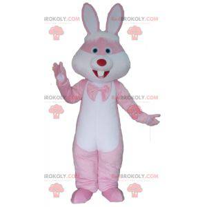 Riesiges rosa und weißes Kaninchenmaskottchen - Redbrokoly.com