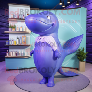 Lilla Blue Whale maskot...