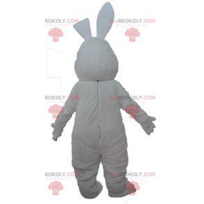 Mascot big white and red rabbit cute and attractive -