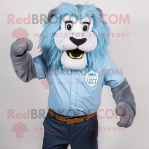 Sky Blue Lion mascotte...