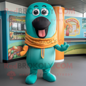 Teal Hot Dogs mascotte...