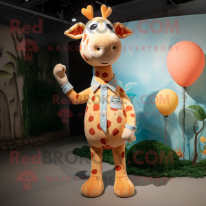 Peach Giraffe mascotte...