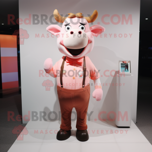 Peach Bull mascotte kostuum...