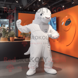 Rust Beluga Whale maskot...