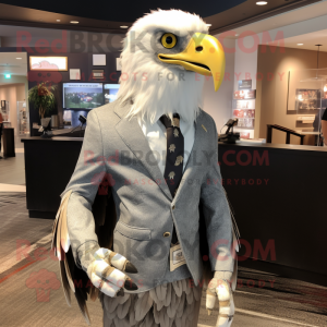 Grey Bald Eagle maskot...