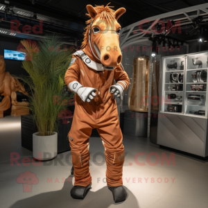 Rust Quagga maskot kostume...