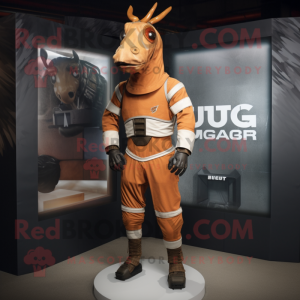 Rust Quagga maskot kostym...