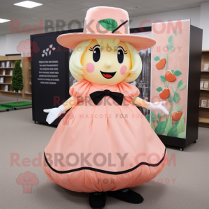 Peach Graveyard mascot costume character dressed with a A-Line Skirt and Foot pads