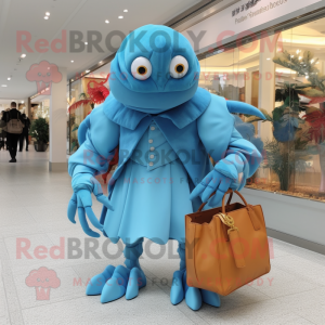 Sky Blue Eremit Crab maskot...