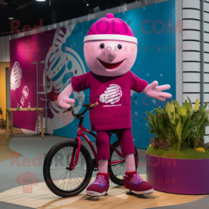 Magenta eenwieler mascotte...