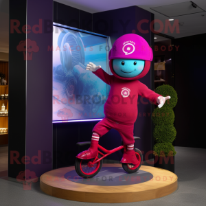 Magenta Unicyclist maskot...