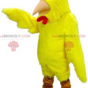 Mascota de pájaro gallina gallo amarillo y rojo - Redbrokoly.com