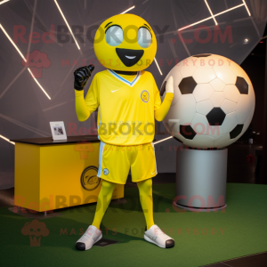 Citrongul fodbold maskot...