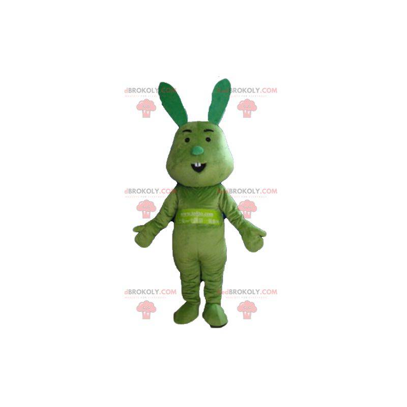 Rolig och original all grön kaninmaskot - Redbrokoly.com
