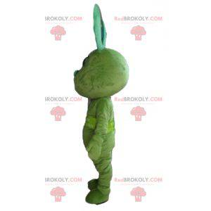 Divertente e originale mascotte coniglio tutto verde -