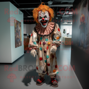 Rust Evil Clown mascot costume character dressed with a Blouse and Anklets