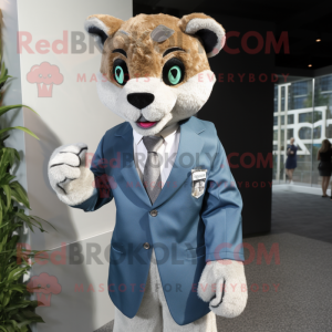 nan Puma mascot costume character dressed with a Suit Jacket and Keychains