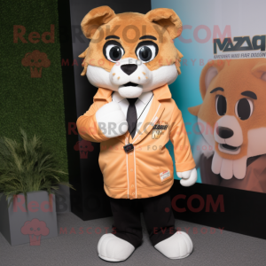 nan Puma mascot costume character dressed with a Suit Jacket and Keychains