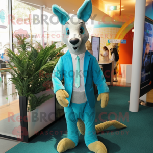 Cyan Kangaroo mascotte...