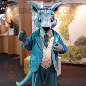 Cyan Kangaroo mascotte...