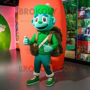 Skovgrønt irsk flag maskot...