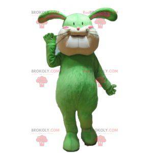Mascota conejo verde y beige suave y lindo - Redbrokoly.com