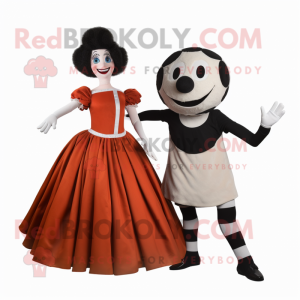 Rust Mime maskot kostume...