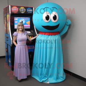 Cyan Gumball Machine maskot...