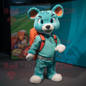 Teal Puma mascotte kostuum...