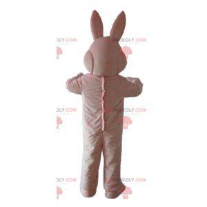 Różowy królik maskotka z koszulą i muszką - Redbrokoly.com