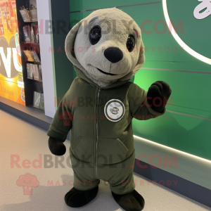 Olive Seal mascotte kostuum...