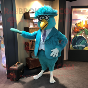 Teal Hens mascotte kostuum...