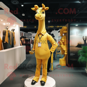 Gouden Giraffe mascotte...