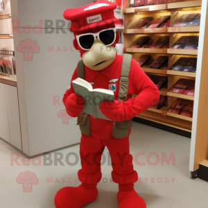 Red American Soldier maskot...