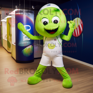 Postava maskota Lime Green...