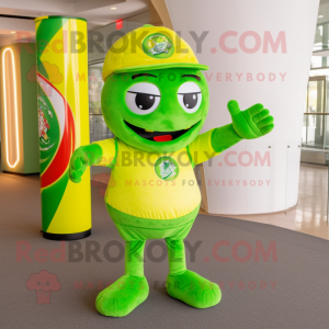 Limegrønn Champagne maskot...