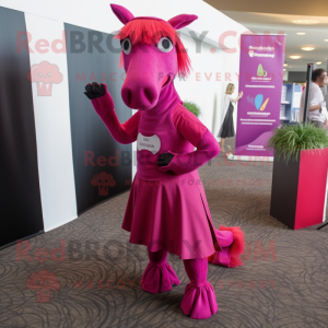 Magenta Horse maskot...