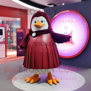 Maroon Penguin mascotte...