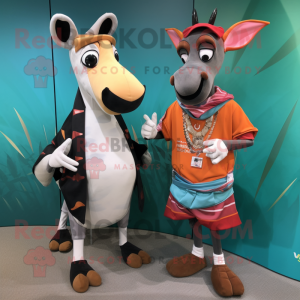  Okapi mascotte kostuum...