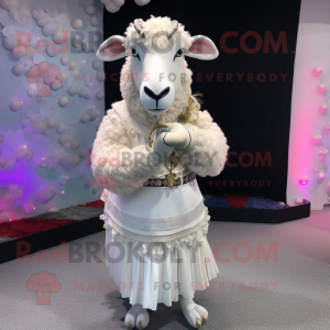 Silver Suffolk Sheep maskot...