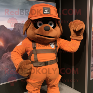 Rust Army Soldier mascotte...